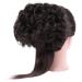 Girls Synthetic Curly Hair Bun Extension Clip in Ponytail Chignon Dish Tray #98 Dark Brown - Buy Online on GoSupps.com