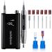 MelodySusie Professional Cordless Nail Drill 35000 RPM, Portable Rechargeable Nail Drill Machine Brushless Nail Efile, Low Noise Low Vibration Low Heat for Acrylic Nails Poly Gel, Sparkle Pro Set