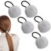Hair Ties Women's Pompom Colorful Hair Ties - Fashion Hair Accessories Furry Ball Ponytail Holder for Daughter Sister Friends Wife Family grey - Buy Online on GoSupps.com