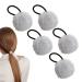 Hairband for Girls - Girls' Colorful Pompom Hair Ties Fashionable Hair Ties for Women And Girls Versatile Ponytail Holders for Dating Parties grey