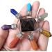 Lovionus89 Crystals & Healing Stones - 7 Reiki Crystal Points Pyramid Energy Generator Black Agate Chakra Stones Decoration | International Shipping Available - Buy Online on GoSupps.com