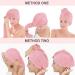 ACKSONSE HAARTURBAN Quick-Drying Turban Towel Set for Women - Microfiber Hair Towels (Pink Bandanas & Headband) - Buy Online on GoSupps.com