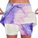 iOoppek Women's Solid Color Mid Waist Yoga Workout Skirt with Pockets Black Ladies Tight Purple 3XL