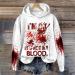 Yihaojia Women's Halloween Hoodies/No Hood Funny Bloodstained I'm Ok It's Not My Blood Crewneck Shirt Long Sleeve T-Shirt White#4 X-Large - Buy Online on GoSupps.com