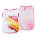 2 pieces of dog shirts for small dogs-puppy vest T-shirt sleeved costumes soft and breathable dog shirt (small pink + white) small pink/white