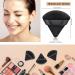 10-Piece Black Makeup Powder Puff Set for Face and Body Contouring - Soft Velour Cotton Puffs for Loose Mineral Powder - Triangle Design for Precise Application - Buy Online on GoSupps.com