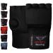 Jayefo Padded Inner Gloves for Boxing - Elastic Hand Wraps with Training Gel - Quick Boxing Wraps and Bandages for Men & Women - Wrist Wrap Protector Handwraps Kuckle Pair BLACK S/M
