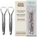 GuruNanda Stainless Steel Tongue Scraper (Pack of 2), Fight Bad Breath, Medical Grade 100% Stainless Steel Tongue Cleaner, Tongue Scraper For Adults and Kids, Great For Oral Care, Travel Friendly 2 Count (Pack of 1)