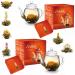 Creano 2x tea flower gift set - blooming tea spring harvest with 2x 500ml glass jug & 12x white tea - special set 2x gift set