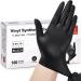 Schneider Black Vinyl Exam Gloves, 4 mil, Disposable Latex-Free Plastic Gloves for Medical, Cooking & Cleaning, 100-ct Box Large (Pack of 100) 100