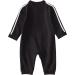 adidas Boys Long Sleeve Track Suit Coveralls 18M - Black | Zip Front - Buy Online on GoSupps.com