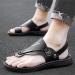 Microfiber Leather Bunion Orthotic Sandals | Large Toe Bone Correction Flip Flops | Size 7 - Black | Prevent Hallux Valgus - Buy Online on GoSupps.com