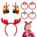 7 pieces Christmas hair jewelry set Christmas reindeer anti -hair clip girl hair tie Christmas hairy hairy hairyards for baby children