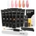 AIMEILI Builder Gel Nail Kit 6 Colours 15ml Nail Extension Kit UV LED Nail Enhancement Gel Starter Kit with Slip Solution False Nail Kit2 Builder Kit2