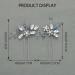 Jeairts Rhinestone Flower Hair Pins - Pearl Bridal Headpiece with Blue Beads - Wedding Hair Accessories for Brides - Buy Online on GoSupps.com
