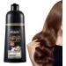 PUCHEN Coconut paint shampoo 500ml Black Herbal Shampoo No Fade Formula NonStick Scalp Fast Acting Black Hair Dye Chestnut Brown - Buy Online on GoSupps.com