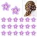 Small Flower Hair Clips  Tiny Claw Clips  20Pcs Mini Purple Flower Hair Pins  Hair Pins for Women Girls  Purple Hair Barrettes Flower Clip  Hair Accessories for Women Tiny Mini Claw Clips Lily Flower Clips for Women