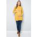 Maternity Knit Sweater - High Neck Shawl Collar Tunic Top | Mustard, Size L | Made in USA - Buy Online on GoSupps.com