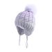 LANGZHEN Toddler Kids Infant Winter Hat Earflap Knit Warm Cap Fleece Lined Beanie for Baby Boys Girls 6-12 Months Grey-Mix