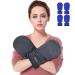 voligo Microwavable Heated Mittens  Hot and Cold Hand Therapy Gloves  Heat Arthritis Gloves for Hands Warmer Therapy and Trigger Fingers Pain Relief & Carpal Tunnel Fit for Many Hand Sizes (Gray) Dark Gray