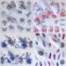 12 Sheets Variety Water Sticker Easy To Use Women Decoration Butterfly-shapeAnd Flowers Bloom Colorful Nail stickers - Buy Online on GoSupps.com