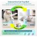 Baytion Interactive Cat Toy Ball - Automatic Moving Rolling Cat Toy with Light | Rechargeable | 2 Modes | Extended Playtime | Indoor Cat Kitten Toy - Blue - Buy Online on GoSupps.com