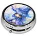 Little Blue Wizard Portable Metal Pill Box - Round Mini 3-Compartment Organizer for Small Pills Ideal for Travel - Buy Online on GoSupps.com