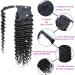 Ponytail Extension Deep Wave Human Hair Ponytail Extension for Black Women Wrap Around Ponytail with Magic Paste Clip In Wave Ponytail Hair Extensions Human Hair Pieces Ponytail Hairpiece for Women 10inches 100g - Buy Online on GoSupps.com