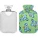NAANLE Funny T-Rex 2L Transparent Hot Water Bottle | Large Heat & Cold Therapy for Pain Relief - Perfect for Bed & Hand/Foot Use - Buy Online on GoSupps.com