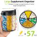 AUVON Monthly Pill Dispenser with Anti-Mixing Design and 20 Sticky Labels - Buy Online on GoSupps.com