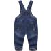 KIDSCOOL SPACE Baby Boy Girl Jean Overalls | Toddler Ripped Denim Workwear | 3-4 Years | Blue-2079 - Buy Online on GoSupps.com
