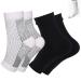 Wonjean compression socks sweat-absorbing compression socks women black and white compression socks men orthopedic compression socks breathable elastic heel socks L-XL
