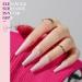LEOBRO Long Coffin Press on Nails - Natural Glossy Finish - 360PCS Full Cover Lightweight False Nails - 10 Sizes Included - C-Long Coffin Style - Buy Online on GoSupps.com