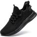 OltyUtc shoes men running shoes sports shoes sneakers summer shoes lightweight men sneaker street running shoes outdoor gym leisure shoes 44 EU black
