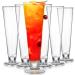 Yesland 6 Pack Plastic Milkshake Glass Disposable Recyclable Old Fashioned Soda Glasses Hurricane Glasses Milkshake Cups for Ice Cream Mimosa Bar Wedding New Years Eve 13.5 Oz Fine