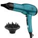 Revlon RV544FBLF Advanced Ionic Technology Hair Dryer with Diffuser Powerful Hair Dryer with Concentrator Quick Dry Lightweight 2 Heat/Speed Settings Less Frizz Shiny and Smooth Hair Blue Blue Hair Dryer
