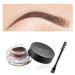 Eyebrow Cream Waterproof Eyebrow Gel Long Lasting Brow Pomade with Brush Natural Versatile Tinted Brow Gel Creates Natural Looking Brows for Holiday Parties Makeup (2#Dark brown)