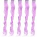 Clip Hair Curly Wig Colorful Hair Extension for Women for Prom Party (Purple) - Buy Online on GoSupps.com