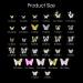 31-Piece Butterfly Nail Charms Set | 3D Alloy & Glitter Metal Nail Art Pendants | Luxury Gold & Silver Decorations for Stunning Nail Art - Buy Online on GoSupps.com