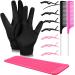 Skyley Hair Styling Tools Hair Iron Set Includes 3 Finger Heat Resistant Gloves Silicone Mat 6 Hair Clips 2 Styling Combs for Curling Iron Wands
