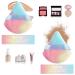 WLLHYF 2Pcs Triangle Powder Puffs Set for Face & Body - Washable Reusable Velour Cotton Puff for Setting Makeup - Multicolor - Buy Online on GoSupps.com