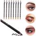 SOESFOUFU Eyebrow Pencil Black 8pcs sharpener eyebrow pencil Makeup Accessories tool eyebrow liner 2 in 1 eyebrow pencil coffee 1 count (Pack of 1) Black - Buy Online on GoSupps.com