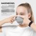 50 Small Size Disposable Face Masks - Made in Germany | Type IIR & CE Certified | Triple Layer Filtration 99.78% | Elastic Earloops | Breathable Mouth Cover - Grey - Buy Online on GoSupps.com