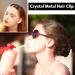 16 Pieces Rhinestone Snap Hair Clips - Crystal Metal Barrettes for Women & Girls - Wedding Hairpins in Black & Silver - Buy Online on GoSupps.com