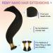 KOCONI 50g 1g/Strand Nano Ring Hair Extensions 20 inch #1B Natural Black - Real Human Hair Remy Nano Bead Extensions - Buy Online on GoSupps.com
