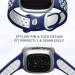 Maledan Sport Bands 4 Pack for Fitbit Versa 3/4 & Sense 2 - Soft Wristband Replacement for Women and Men - Coal Black/Red/ Navy White/ White Black - S 5.5-7 - Buy Online on GoSupps.com