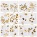 Frcolor 120 Pcs Rose Gold Nail Art Studs - 3D DIY Nail Charms & Decorations | Mixed Metallic Rivets & Shapes - Buy Online on GoSupps.com