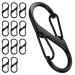 Lawn 12 pieces S carabiner small mini carabiner small carabiner hook double carabiner carabiner hook keychain key carabiner for camping at home hiking travel (black)