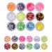 Nail Art Glitter Mylar Slices Irregular Sequins Glass Pieces Foil flakes Decoration 12 Colors 12 Colors Mylar Slices Pieces Sequins