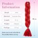 Tess Braids Extensions 60 cm - Jumbo KanCalon Hair for Box Braids | 100g Hot Red Braid (1 Piece) - Buy Online on GoSupps.com